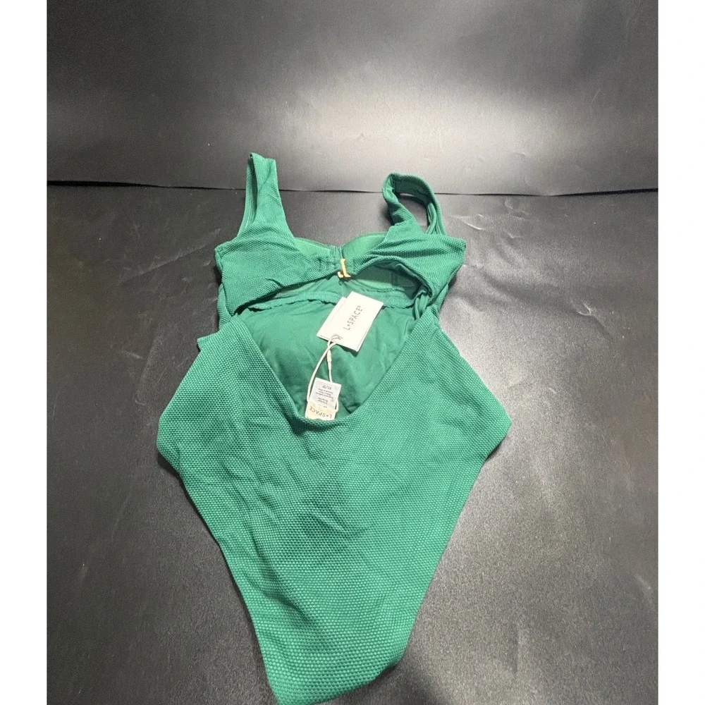 L*Space Balboa One Piece Classic Swimsuit Emerald Green Women's XS NEW